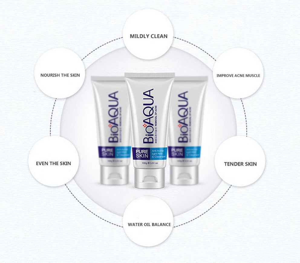 BIOAQUA Skin Care Acne Face Treatment 4 in 1 Acne Series (With Free Sheet Mask)