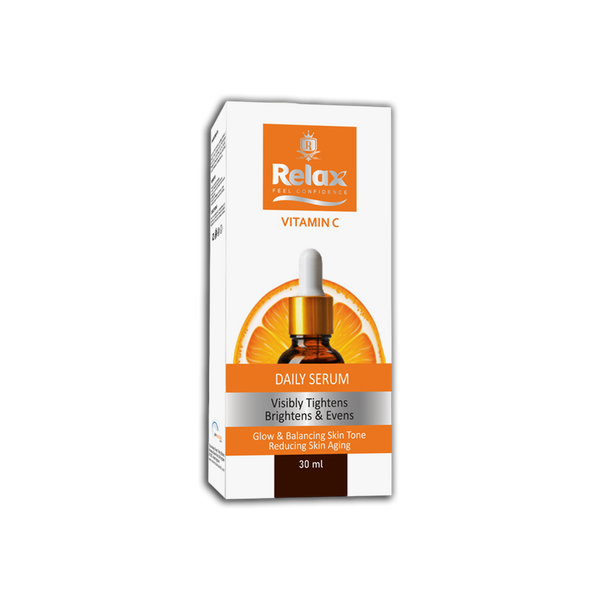 Relax Vitamin C Face Serum 30ml – Skin Brightening, Anti-Aging, Dark Spot Removal & Glow Booster