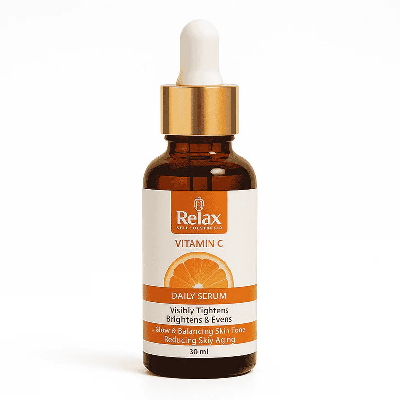 Relax Vitamin C Face Serum 30ml – Skin Brightening, Anti-Aging, Dark Spot Removal & Glow Booster
