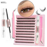 DIY Cluster False Eyelashes 30D – 200PCS Natural Volume Lash Extensions (8–16mm Mix)