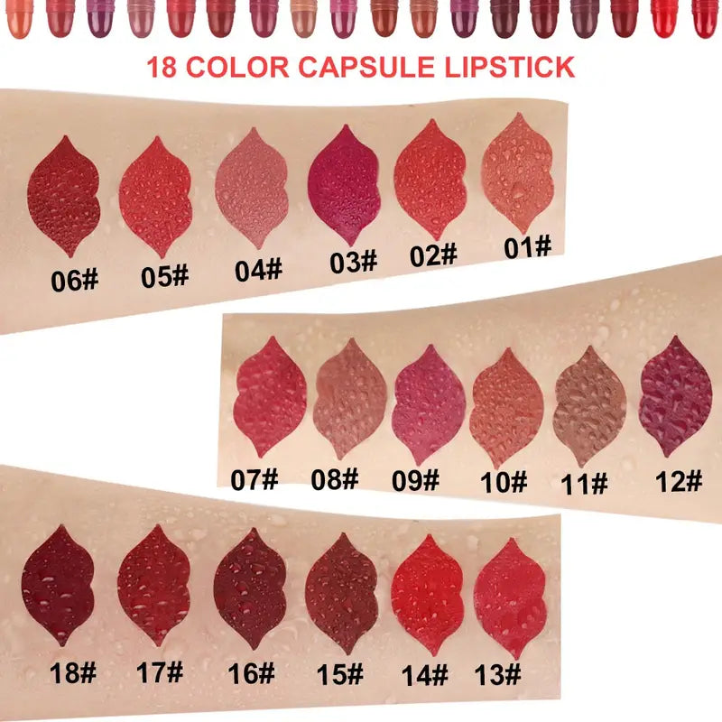 PACK OF 18 Capsule SHAPE FOR GIRLS & FOR WOMEN LIPSTICK