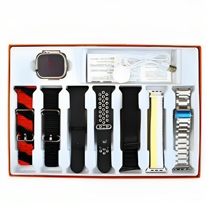 7in1 Ultra Smart Watch With 7 Straps