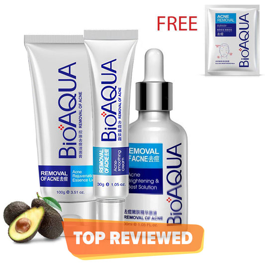 BIOAQUA Skin Care Acne Face Treatment 4 in 1 Acne Series (With Free Sheet Mask)