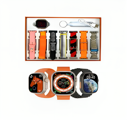 7in1 Ultra Smart Watch With 7 Straps