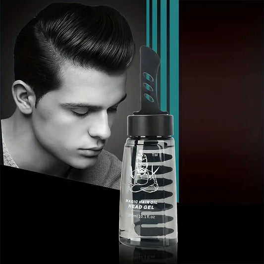 Hair Oil Head Gel, Hair Gel for Men, 2 in 1 Hair Wax Comb UK