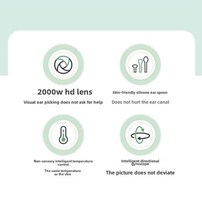 Ear wax cleaner tool kit with 1080P camera WIFI & LED Light Rechargeable portable Baby Children adults gift
