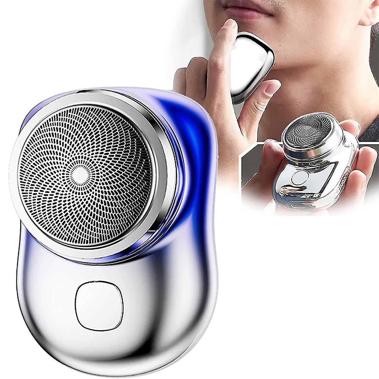 Mini Shave Portable Shaver Wet and Dry Men Is USB Rechargeable Shaver Charging Simple One Touch.