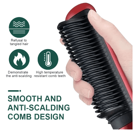 2in1Hair Straightener Brush Set Comb Hair