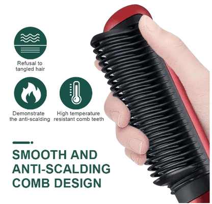 2in1Hair Straightener Brush Set Comb Hair