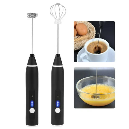 Coffee beater Electric 3 Modes USB Speed Adjustable Electric Milk Frother Coffee and Egg Beater