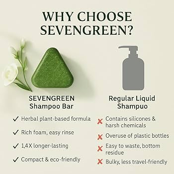 Nature Seven™ Green Shampoo Bar – Plant-Based & Nourishing
