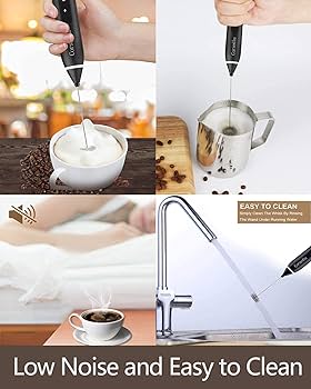 Coffee beater Electric 3 Modes USB Speed Adjustable Electric Milk Frother Coffee and Egg Beater