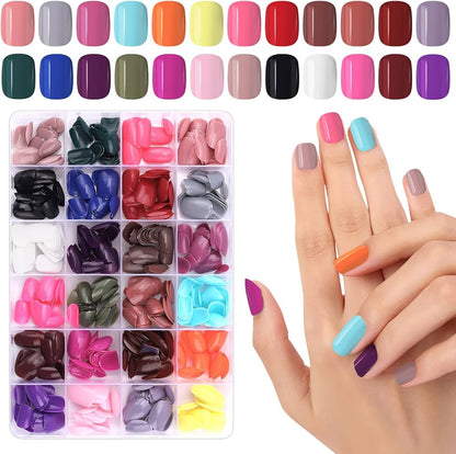 Artificial Nails Pack Of 576 Nails With Glue & Sticker