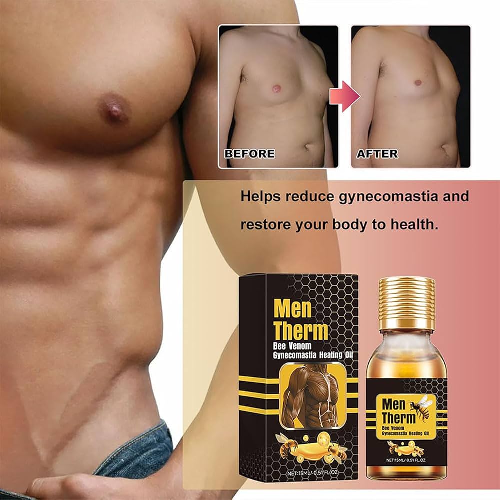 Men Therm Bee Venom Gynecomastia Heating Oil.