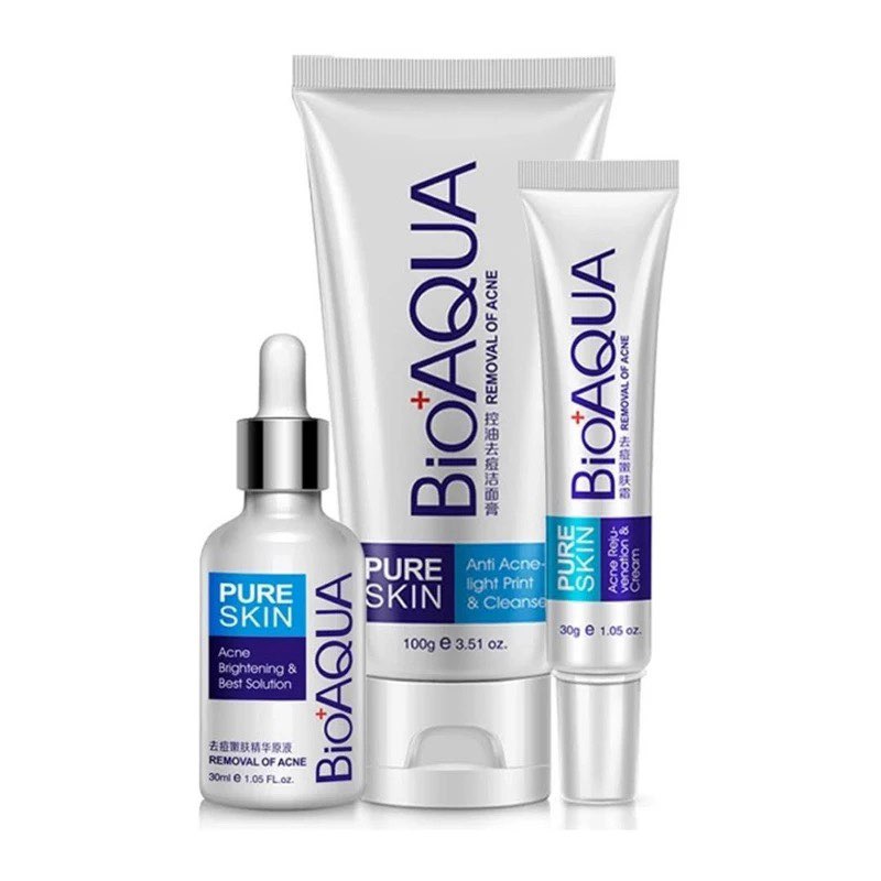 BIOAQUA Skin Care Acne Face Treatment 4 in 1 Acne Series (With Free Sheet Mask)