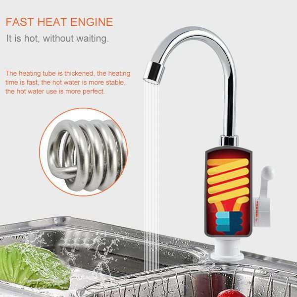 Instant Electric water heater Tap With LED Display Hot Water Hot Gayser Kitchen Batroom Multi Purpose Water Geyser