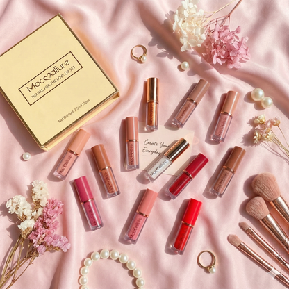 12-Piece Matte Liquid Lipstick & High-Shine Gloss Set – Soft, Smooth & Everyday Wear Makeup Collection