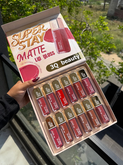 3Q Beauty Matte Moisturizing Lip Gloss – Pack of 12