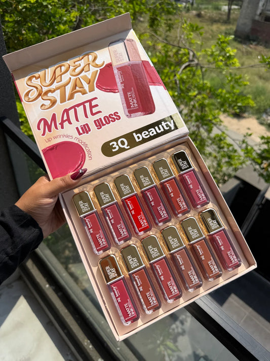 3Q Beauty Matte Moisturizing Lip Gloss – Pack of 12