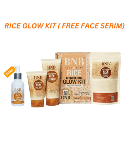 Original Rice Extract Bright & Glow Kit ( Rice Face Seurm