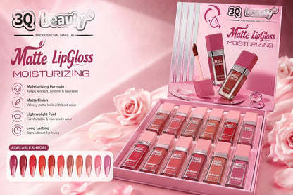 3Q Beauty Matte Moisturizing Lip Gloss – Pack of 12