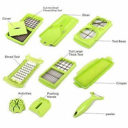 Speedy Chopper 12 Pieces Nicer Dicer Plus Fruit & Vegetable Slicer All in One Kitchen Gadget