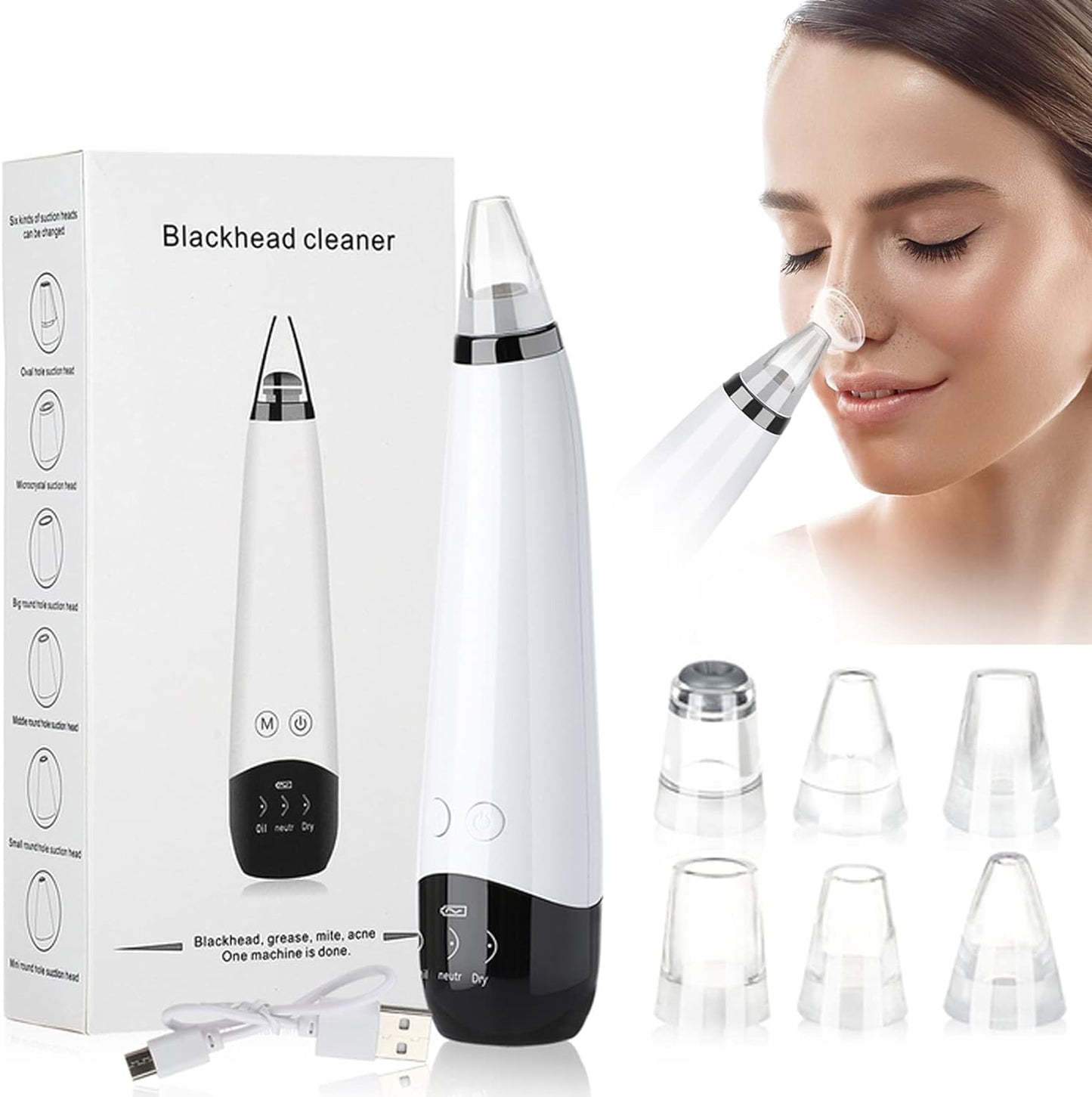 Blackhead Removal Machine 6 In 1 Rechargeable Machine