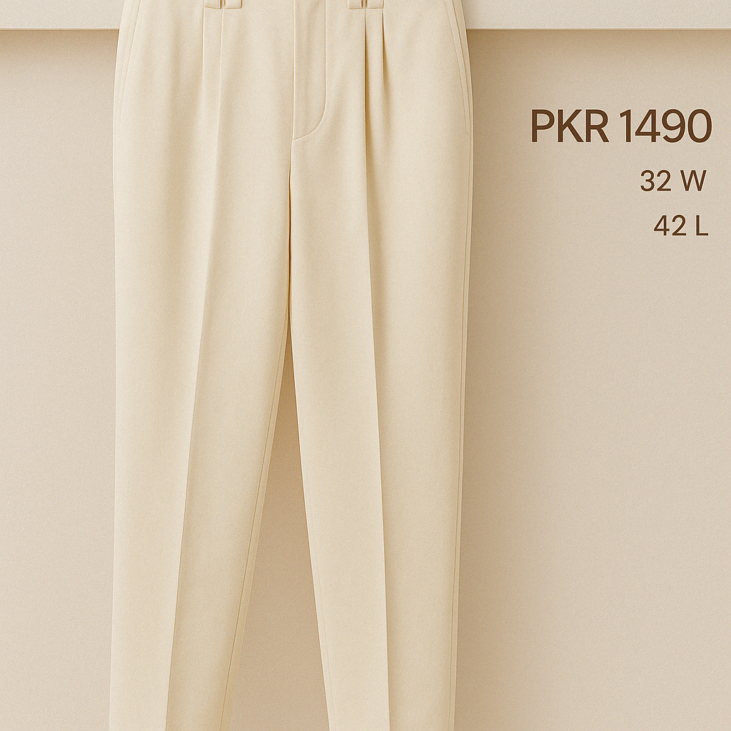 Premium Thrifted Cream Dress Pants