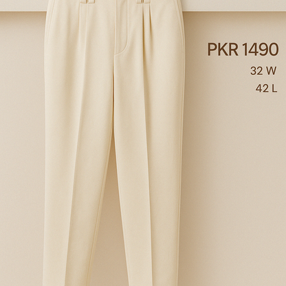 Premium Thrifted Cream Dress Pants