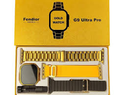 G9 Ultra Pro Smartwatch Golden Edition With Gesture Feature 90Hz Display With 3 Straps Ultra Smart Watch