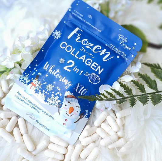 Frozen Collagen 2 in 1 Whitening X10 – Skin Brightening & Anti-Aging Capsules (60 Capsules)