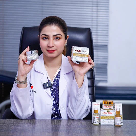 3IN1 KIT Gluta White Face Wash, Whitening Serum & Day & Night Cream – Skin Whitening & Brightening