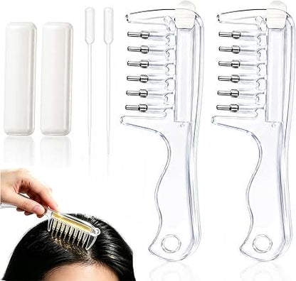 Scalp Serum Applicator Comb with Roller Balls for Hair Growth