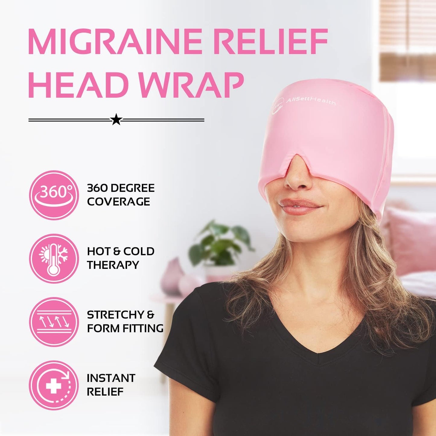 Gel Hot Cold Therapy Headache Migraine Relief Hat Head Massager Antistress Relax Massage Machine Health Care Ice Eye Mask