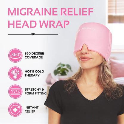 Gel Hot Cold Therapy Headache Migraine Relief Hat Head Massager Antistress Relax Massage Machine Health Care Ice Eye Mask