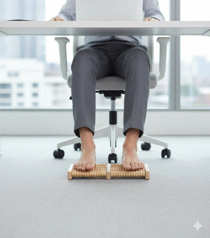 Wooden Foot Roller Massager–Stress & Pain Relief Tool