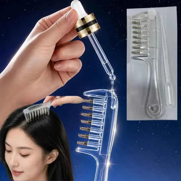 Scalp Serum Applicator Comb with Roller Balls for Hair Growth