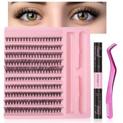 DIY Cluster False Eyelashes 30D – 200PCS Natural Volume Lash Extensions (8–16mm Mix)