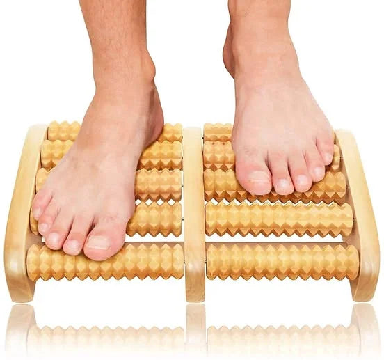Wooden Foot Roller Massager–Stress & Pain Relief Tool