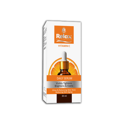 Relax Vitamin C Face Serum 30ml – Skin Brightening, Anti-Aging, Dark Spot Removal & Glow Booster
