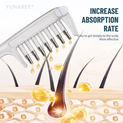 Scalp Serum Applicator Comb with Roller Balls for Hair Growth