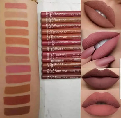 Flormar - 12 Color Jumbo Lip Liner Pencils