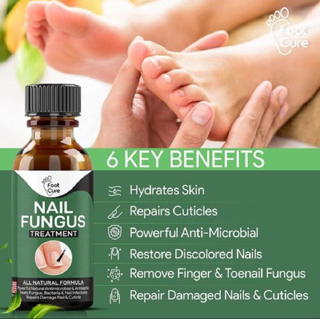 Foot Cure Nail Fungus Treatment – Natural Antifungal Oil for Damaged Nails