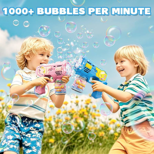 Electric Bubble Toy for Kids – 1000+ Bubbles per Minute | Automatic Bubble Machine with Lights