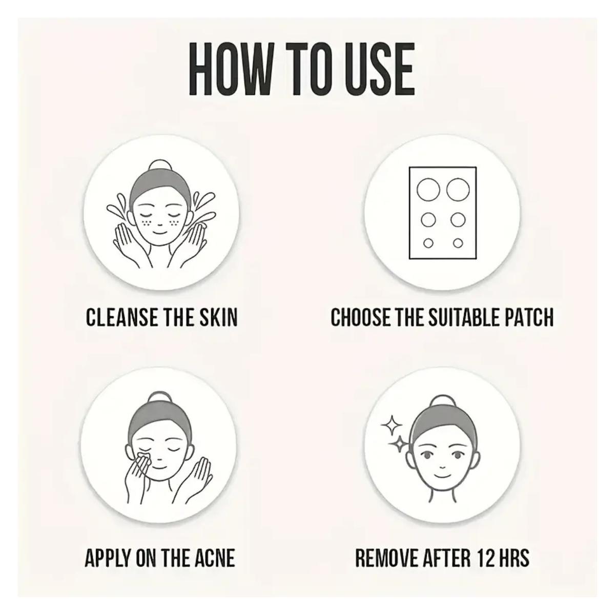 120pcs Hydrocolloid Stickers for & Blemishes - Invisible High Quality Pimple Patches