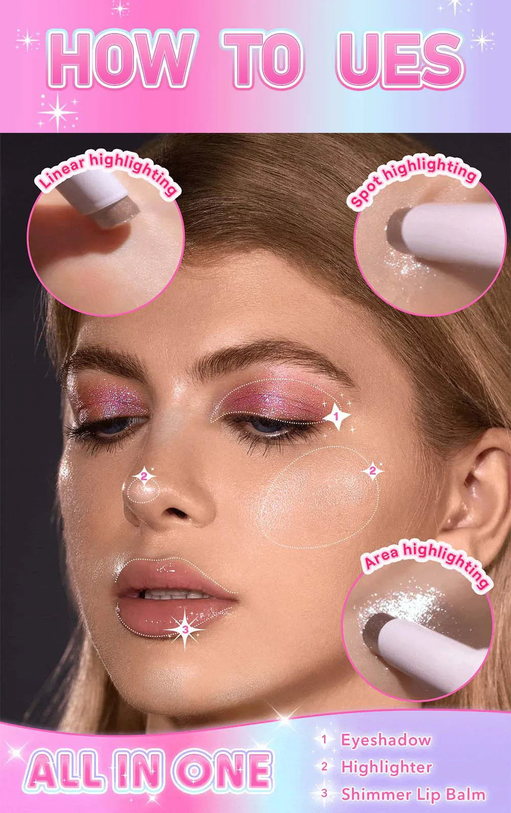 6 IN 1 Magic Color Changing Jelly Lipstick – Shiny & Hydrating Lip Glaze