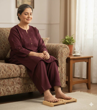 Wooden Foot Roller Massager–Stress & Pain Relief Tool