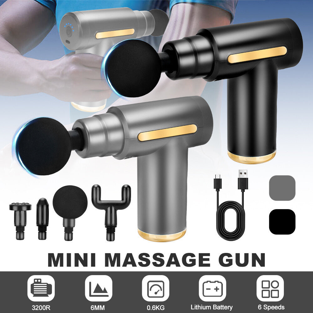 Mini Percussion Massager – Portable Deep Tissue Muscle Massager (6 Speeds, Rechargeable)