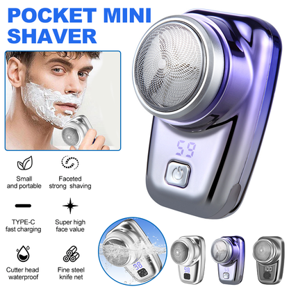 Mini Shave Portable Shaver Wet and Dry Men Is USB Rechargeable Shaver Charging Simple One Touch.