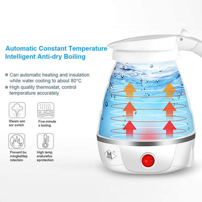 600ML Foldable Kettle - Food Grade Silicone Material, Electrical Operated - ENLIVE